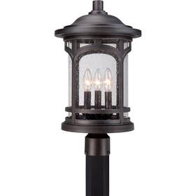 Mbh9011pn Quoizel Lighting Marblehead - 3 Light Outdoor Post Lantern Made With Coastal Armour-palladian
