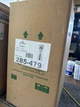 285-479 Quoizel Ox9060j Post Light Tuscany 23 Inch H 9 W Expo Sku Open Box