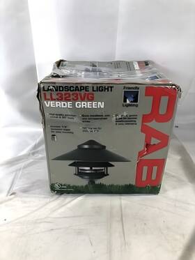Ll323vg Rab Lighting Verde Green 3-tier Lawn Light 10 Inch Top 120v Aluminum New