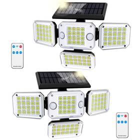 Mu3855084 Rafow Solar Outdoor Lights - 3500lm 296 Led 7000k Dual Motion Sensor Flood
