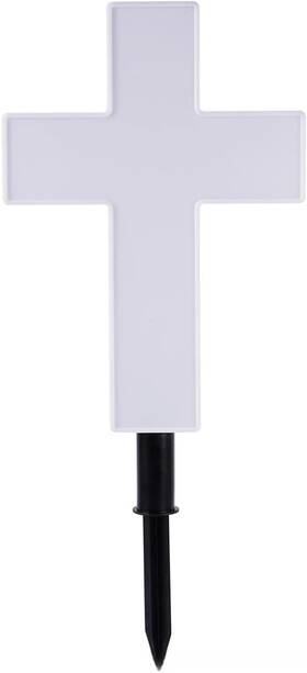 Lj00013a1 Ragyzity Solar Cross Garden Stake Outdoor Lights For Cemetery