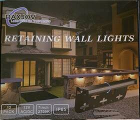 Rh-12 Raxjov 12 Pack 7 Inch Retaining Wall Lights 5w Led Hardscape Lighting 12v Ac/dc Low