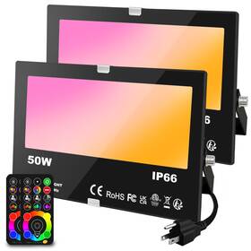 500w Rayh 761780477863 Led Flood Light Outdoor Equivalent 50w Color Changing Rgb Lights With R