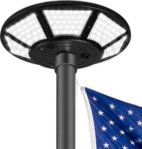 Rayslit 313039213274 Solar Flag Pole Light Dc Backup 440 Leds Waterproof High Output Aut