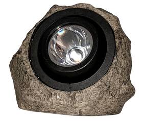 Esl-24-19r Real Living Solar Powered Garden Rock Led Light Brown Spotlight Outdoor 6 Inch Really Bright