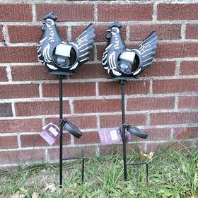 2493342 Red Shed New Set Of 2 Chicken Skeleton Outdoor Garden Solar Light 26 Inch Halloween