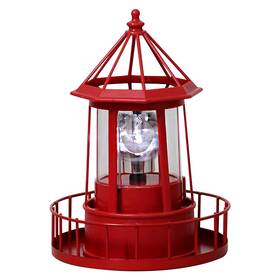 Wkeod156 Reicyfang Solar Lighthouse Rotating Light 360 Degree Lamp Waterproof Statue R