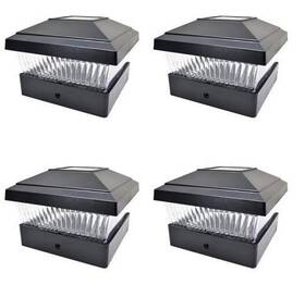 Relightable 688931831513 4 Pack Outdoor Garden 5 X Solar Led Post Deck Cap Square Fence