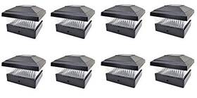 Relightable 688931831575 8 Pack Outdoor Garden 5 X Solar Led Post Deck Cap Square Fence Lig