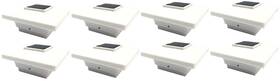 Relightable 688931836181 Solar 8-pack Low Profile Black/white Will Fit 3.5x3.5 And 4x4