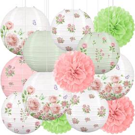 Rl-h-13 Renbuzhu 13pcs Spring Wildflower Bridal Shower Party Decorations Rose