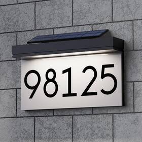 Reveforly 752815667656 Address Plaque For Houses Solar Powered Adjustable Panel 3 Lighting Col