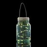 Rmj-wb-p1 Luna Bazaar Fantado Blue Hanging Mason Jar With Fairy Lights