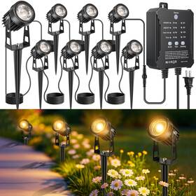Ls8-jgsd-8p-uk Rolanche Plug And Play Low Voltage Landscape Lighting Kit 8-pack Wired Ligh