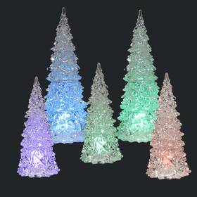 137600 Roman 9.00in Multicolored Tree Set Acrylic Color Changing Led