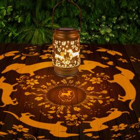 Rms-usa040767 Romart Dachshund Hanging Solar Lanterns Outdoor Waterproof Garden Decor Light