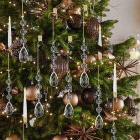 Yan-roowest-4434 Roowest 16 Sets Christmas Tree Candle Holders Metal Candleholder
