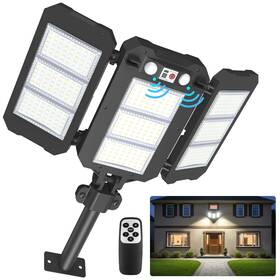 Up-sl01usro1 Ropelux Solar Flood Lights Outdoor 7000 Lm Super Bright Aluminum Arm 6