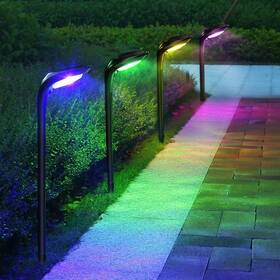 Roshwey 734830496534 Solar Outdoor Lights Bright Pathway Waterproof 7 Color Chang