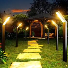 Ds-qzd-p8 Roshwey Solar Pathway Lights Outdoor 8 Pack Powered Garden Wate