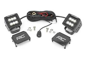 70133bl Rough Country 843030154707 2 Inch Black Series Square Cree Cube Led Lights Flood -