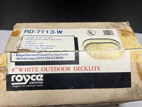Rd-7113-w Royce Lighting Deck Lights Metal Made In Italy New Old Stock 1980s