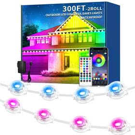 Rroetxi Dgty006 300 Ft Rgb Outdoor Lights Walkway Remote&app Control Music Sync