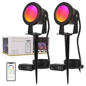 Sdd-2pc-noremote-black  Ruicaikun Smart Outdoor Lights 15w Backyard Us Plug No Remote Black