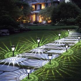 Cpd-8 Rumiom Solar Pathway Lights Outdoor Waterproof 8 Pack 6500k Garden Lig