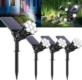 Hc-pl04 Rumlecm Solar Lights Outdoor Waterproof Ip68 360 Adjustable 4 Modes Powered Spot