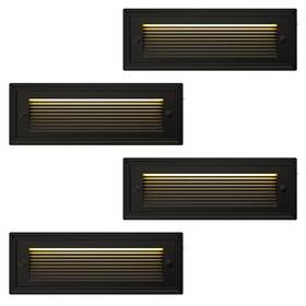 Sy-5ct Runbarry 9 Inch Led Step Lights 12v Low Voltage Outdoor Deck Stair Ip65 4-pack