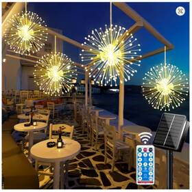 Sfy234 Rxsfy Solar Firework Light 360/480 Led Star Burst Outdoor Waterproof 8mode Christmas
