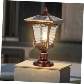 S-0623 011564130522 16.14 Inch Solar Post Lights Modern Outdoor Lanternluminum Exterior Pillar A
