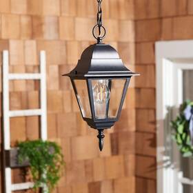 Safavieh 195058427395 Lighting Collection Rhion Black Outdoor Pendant Hanging Light Fixture Led Bu