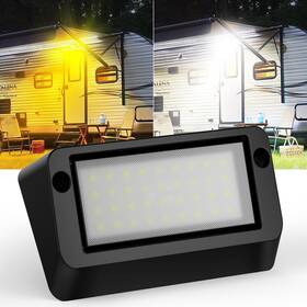 Safoner 744759591913 Aluminum Rv Led Porch Light Exterior- Dual Color High Brightness 1400lm