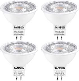 Sansun-5wm16 Sansun 5w Mr16 Led Landscape Light Bulbs Low Voltage 12v Outdoor Spotlight A