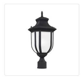 8236301en3-12 Sea Gull Lighting Generation Childress 6301en 1-lt Out Post Lantern Bk -