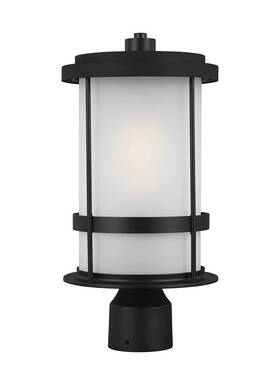 8290901-12 Sea Gull Lighting Generation 1-light Wilburn Outdoor Post Lantern Black Ou