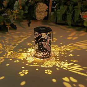 Zc2-psbl049 Season 2 Hummingbird Solar Lantern Outdoor Hanging Waterproof Metal Bird Garden Decor