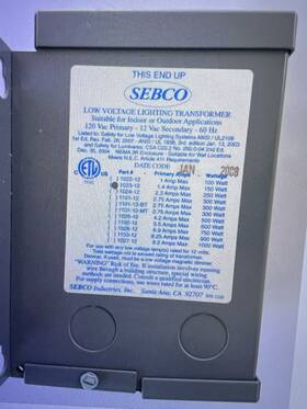 1023-12 Sebco 150w 120/12 Low Volt Transformer Indoor/outdoor Lot Of 3