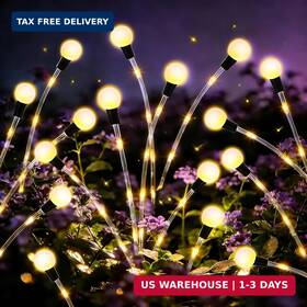 Seewelumi 759242132276 Solar Garden Lights Outdoor Decor 2pack 56led Upgraded Swaying Light For