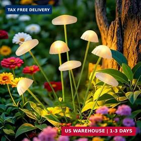 Seewelumi 759242132313 Solar Garden Lights Outdoor 1pack Decor Swaying Mushroom L