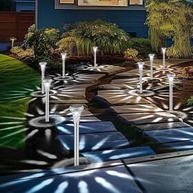 Xdc-12 Senlukit Solar Lights Outdoor 12 Pack Waterproof Upgraded Bright Led Garden Path
