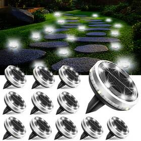Xdm-12 Senlukit Solar Ground Lights Outdoor 12 Pack Waterproof Upgraded Garden W