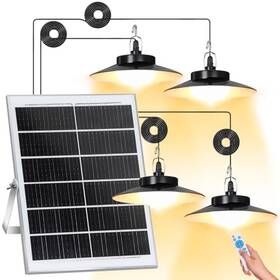 828800004 Serbasic Solar Pendant Lights Outdoor 4 Heads Shed Light Pack Warm White