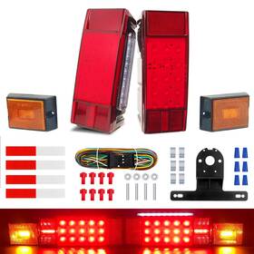 Ser-002 Serlainxin Boat Trailer Lights Kit Submersible Ip68 Waterproof 12v Rectangular