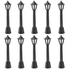 C042087bmv13rbfp Sewoart 10pcs Mini Street Lights Model Black Resin Simulated Lamp Post 3.14 Inch