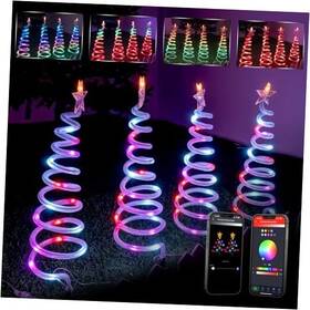 Bmsl52 Shenzhen Hysiry Technology Co. Ltd. 4 Pack Spiral Christmas Tree Pathway Lights Smart Outdoor L 2ft -4 Pcs