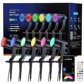 C6612-c Shenzhen Jindian Zhiguang Lighting Co. Ltd Outdoor Landscape Spotlights Wifi Smart Rgbw Color 4 Pack