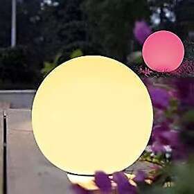 Shumi 774282932464 Solar Ball Light-12inch Led Outdoor Table Lamp 10 Rgb Colors And Dimmable Globe